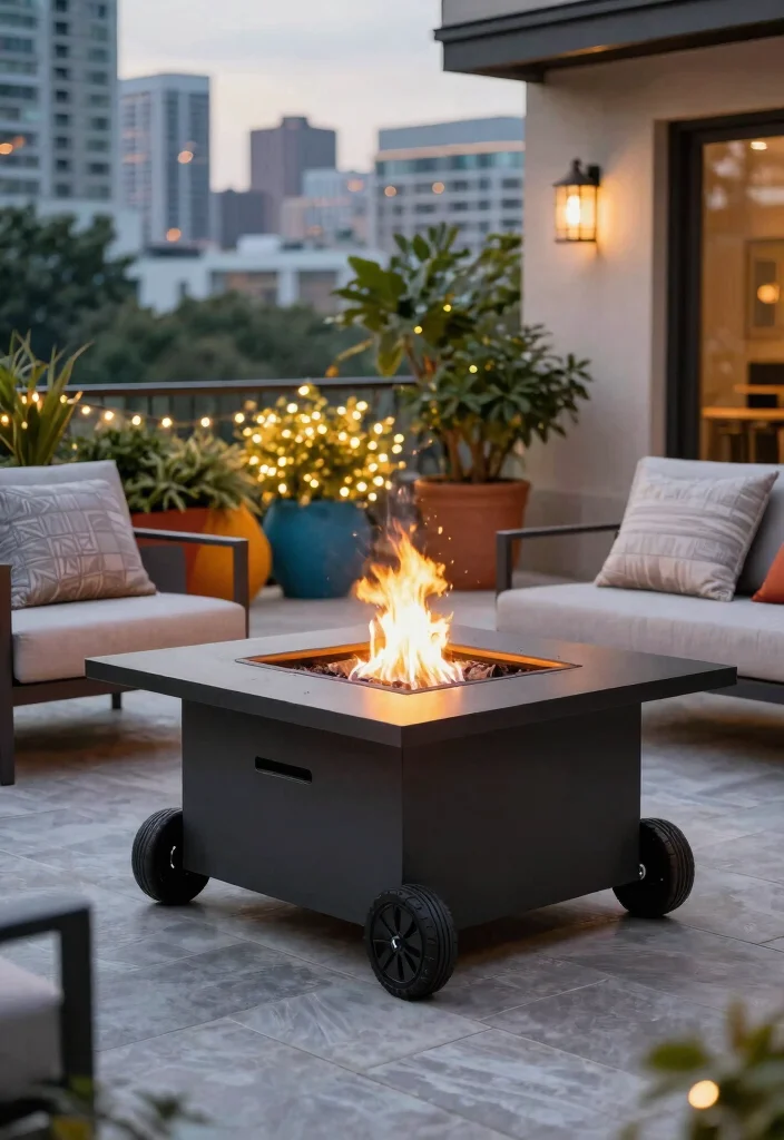 7 Best Portable Fire Pit Ideas for Camping & Patios 13 7 Best Portable Fire Pit Ideas for Camping Patios 3. Fire Pit on Wheels 0