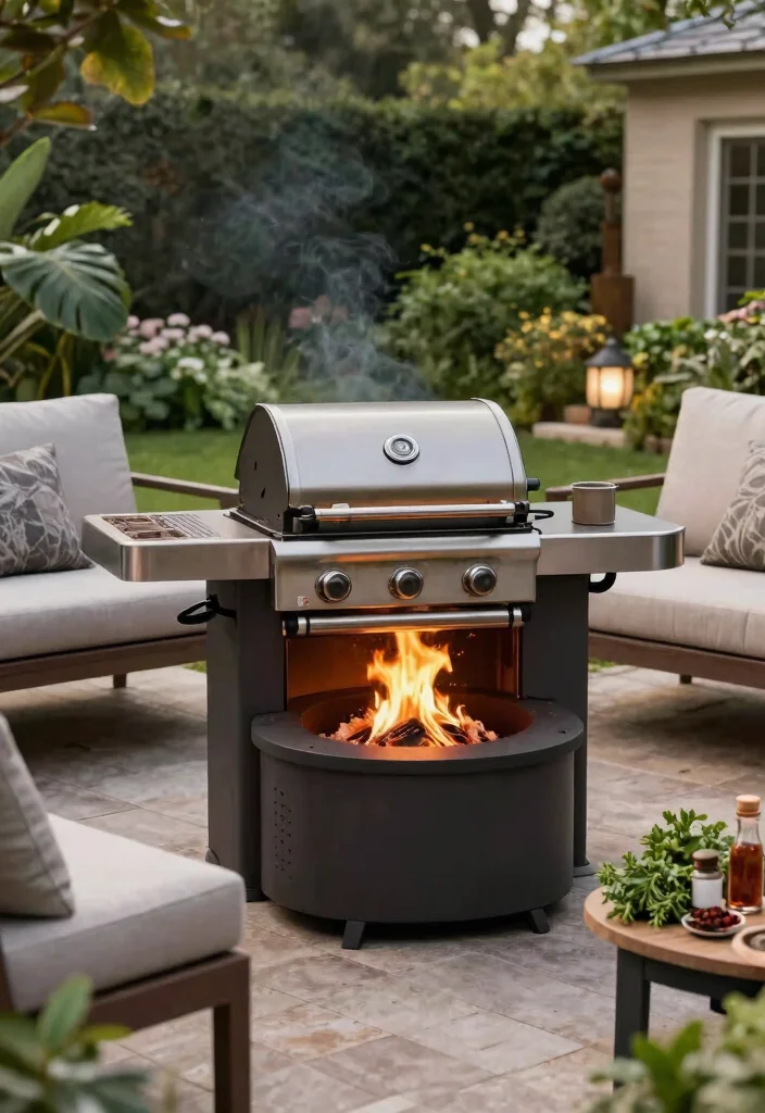 7 Best Solo Fire Pit Ideas for Smoke-Free Relaxation 36 7 Best Solo Fire Pit Ideas for Smoke Free Relaxation 6. The Dual Purpose Delight Fire Pit with Grill 0