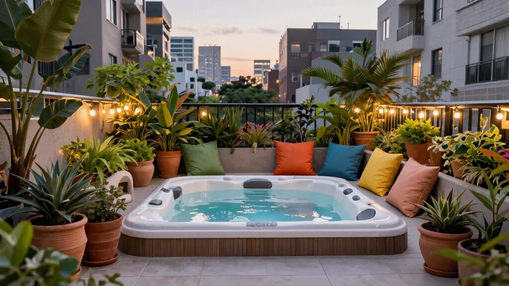 7 Compact Hot Tub Terrace Ideas for High-Rise Homes
