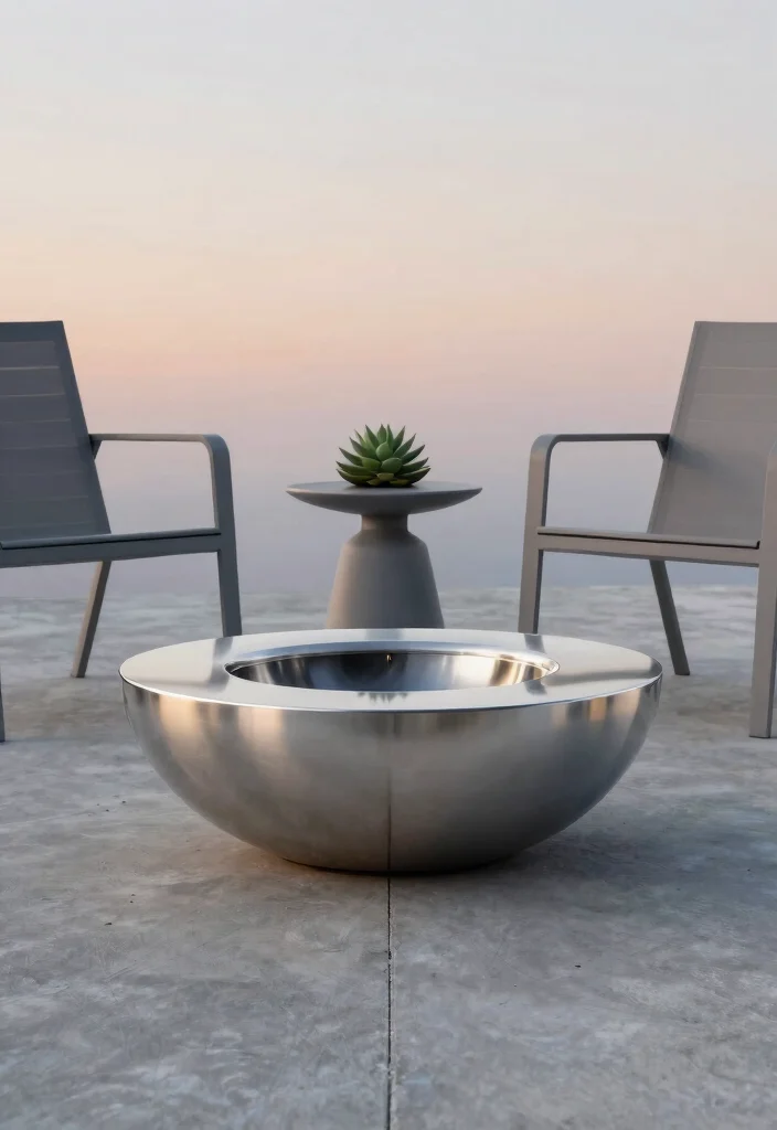 7 Durable Metal Fire Pit Ideas for Industrial Style Patios 1. The Modern Minimalist Fire Bowl 0