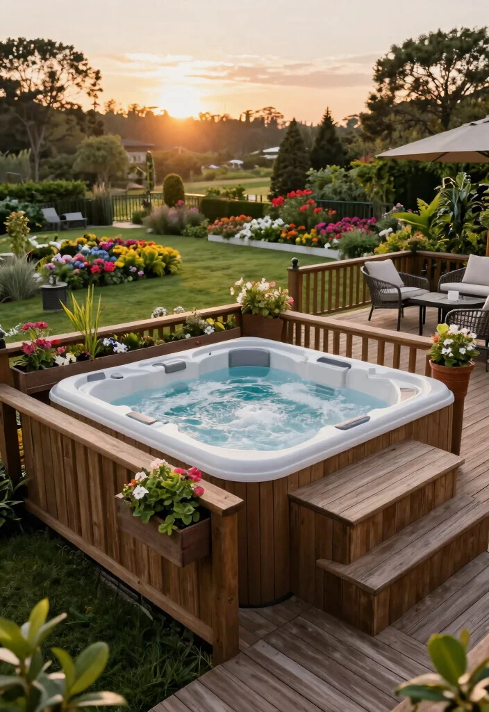7 Easiest Plug and Play Hot Tub Ideas for Beginners 4. Elevated Deck Paradise 0