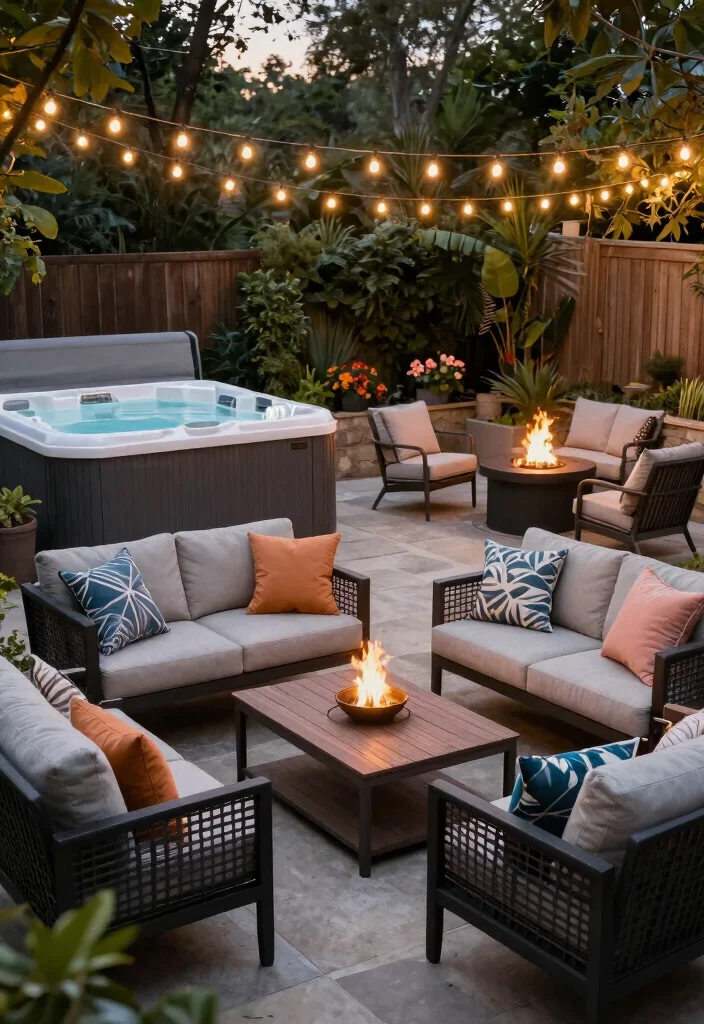 7 Easiest Plug and Play Hot Tub Ideas for Beginners 6. Outdoor Lounge Area 0