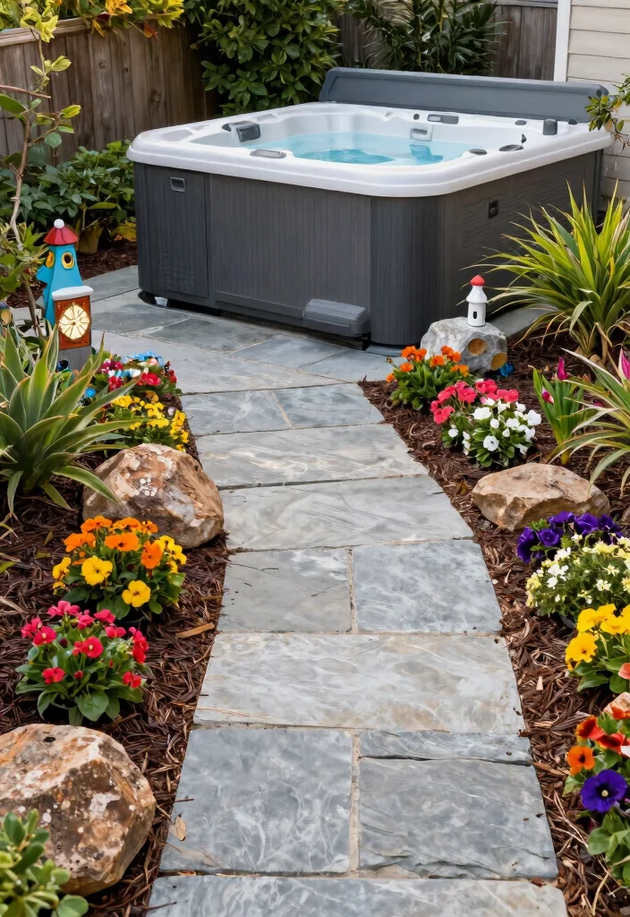 7 Easiest Plug and Play Hot Tub Ideas for Beginners 7. DIY Landscaping Touches 0