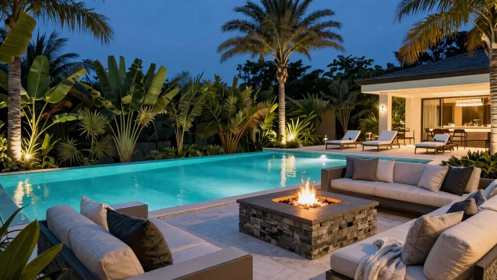 7 Epic Pool and Fire Pit Ideas for Your Private Resort