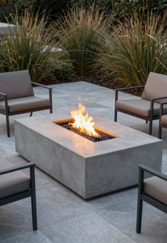 7 High End Sunken Fire Pit Ideas for a Resort Style Feel 2. Modern Minimalist Design 0