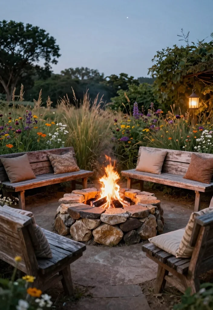 7 High End Sunken Fire Pit Ideas for a Resort Style Feel 3. Rustic Stone Charm 0