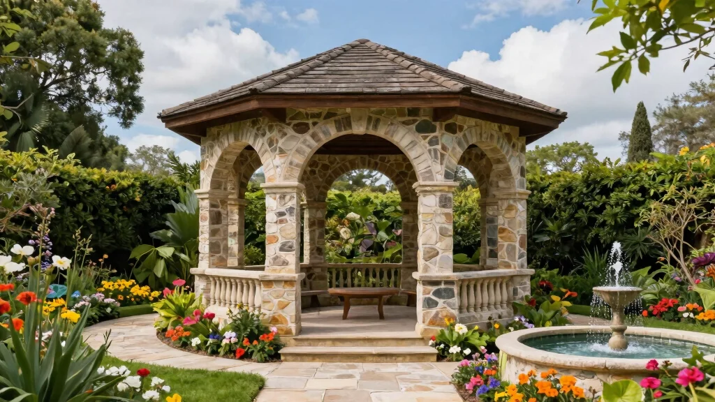 7 Luxurious Stone Gazebo Ideas for a Permanent Look