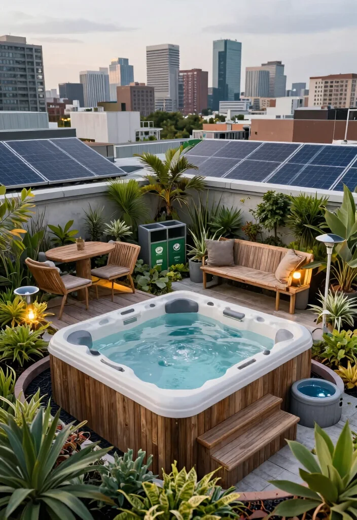 7 Luxury Hot Tub Rooftop Ideas for Urban Living 47 7 Luxury Hot Tub Rooftop Ideas for Urban Living 7. Eco Friendly Rooftop Sanctuary 0