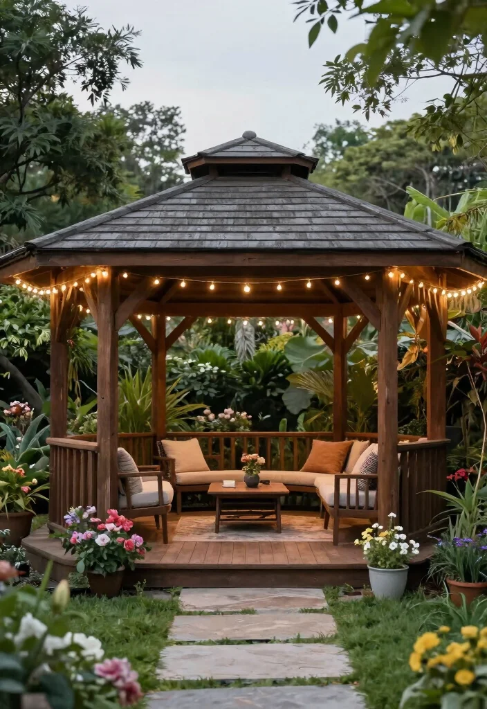7 Practical Gazebo Shade Ideas to Beat the Sun 4. Solid Roof Gazebos 0