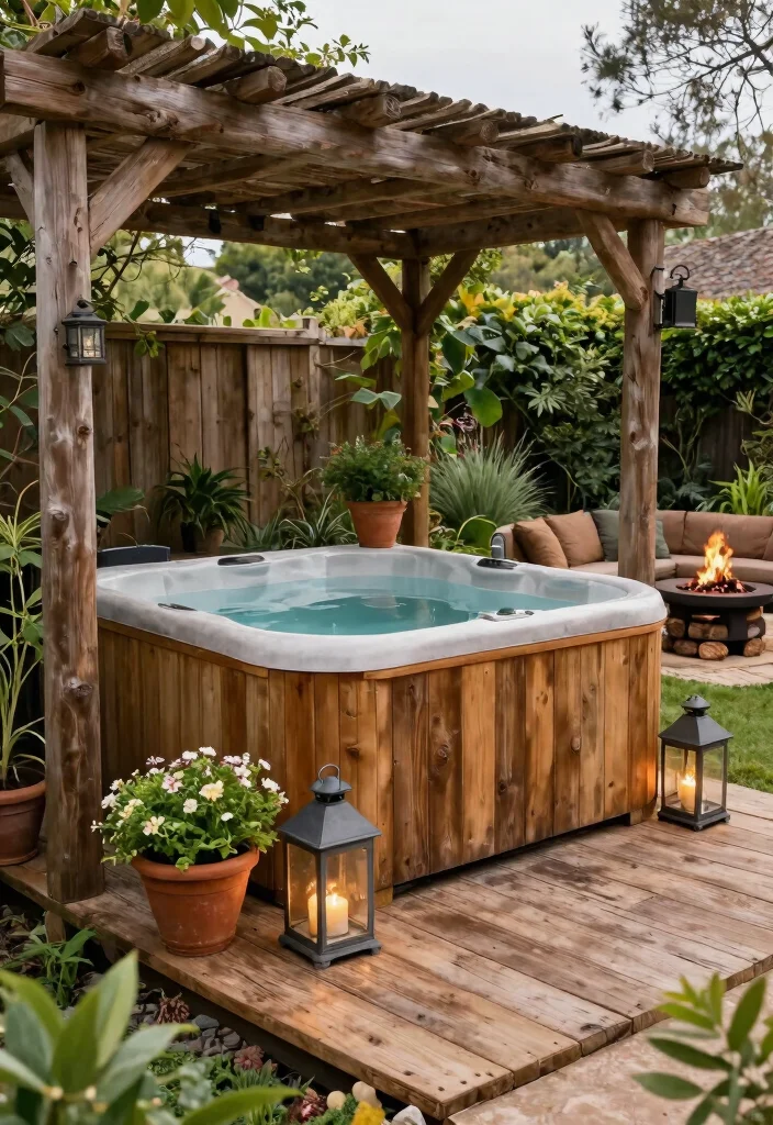 7 Romantic Hot Tub Ideas for the Perfect Date Night 4. Rustic Charm 0