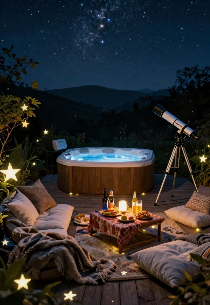 7 Romantic Hot Tub Ideas for the Perfect Date Night 7. Evening Under the Stars 0