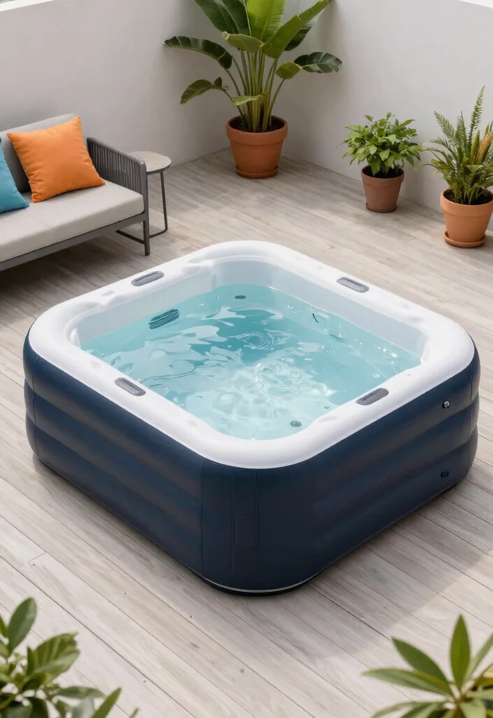 7 Safe Inflatable Hot Tub Deck Ideas for Stability 46 7 Safe Inflatable Hot Tub Deck Ideas for Stability 6. Eco Friendly Composite Decking 0