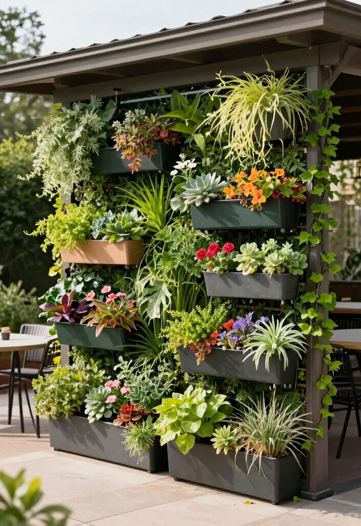 7 Space Saving Lean To Pavilion Ideas for Small Patios 1. Vertical Wall Gardens Nature Meets Structure 0