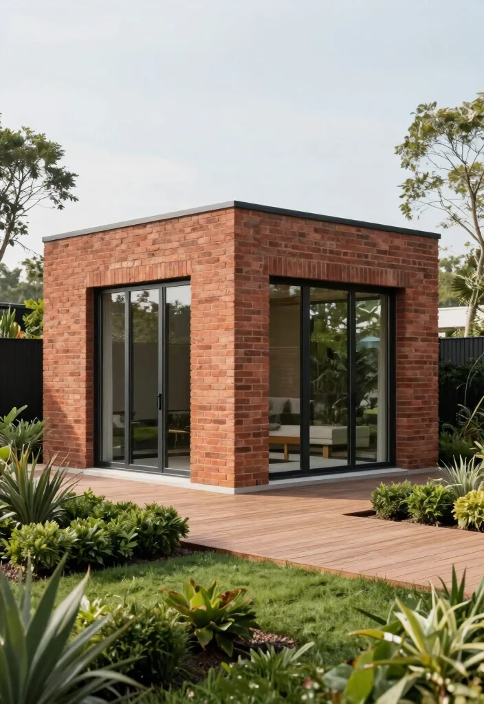 7 Sturdy Brick Gazebo Ideas That Last a Lifetime 3. Modern Minimalist Brick Gazebo 0