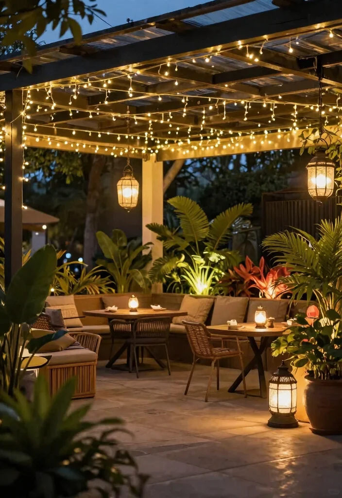 7 Under Deck Patio Ideas for Walkout Basements with Hot Tubs 4. Stylish Outdoor Lighting 0