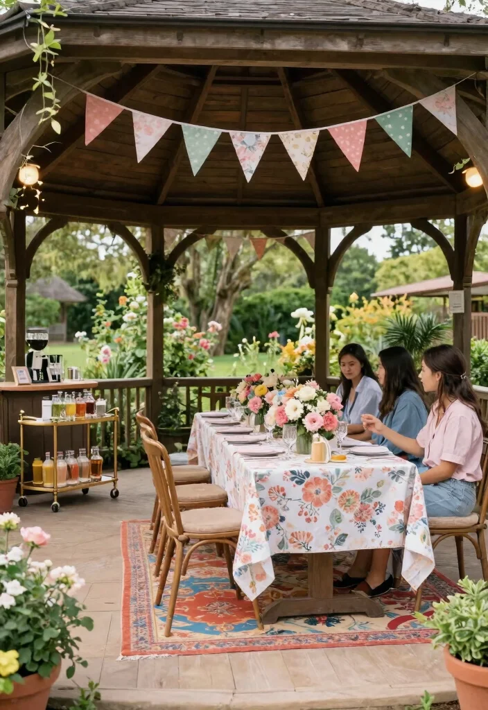 7 Unique Grain Bin Gazebo Ideas for a Farmhouse Look 2. Garden Party Haven 0