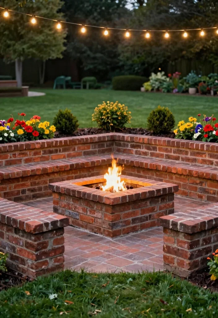 8 Classic Brick Fire Pit Ideas Cheap Easy DIY 5. Raised Brick Fire Pit 0