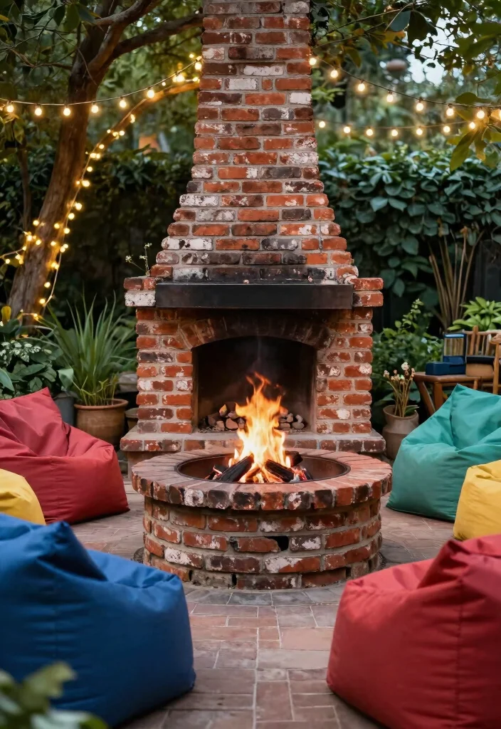 8 Classic Brick Fire Pit Ideas Cheap Easy DIY 7. Vintage Brick Fire Pit 0