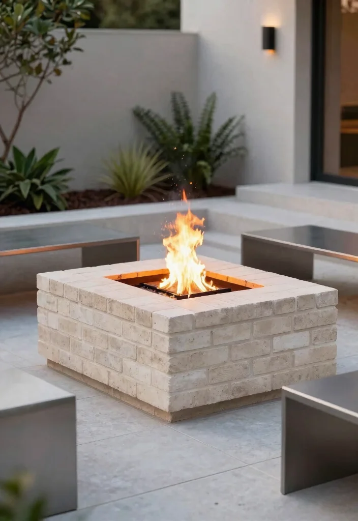 8 Classic Brick Fire Pit Ideas Cheap Easy DIY 8. Minimalist Brick Fire Pit 0