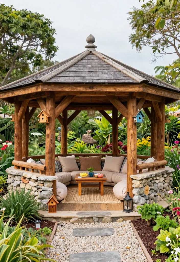 8 Classic Octagon Gazebo Ideas Backyard Lovers Want 24 8 Classic Octagon Gazebo Ideas Backyard Lovers Want 4. Cozy Rustic Gazebo Retreat 0
