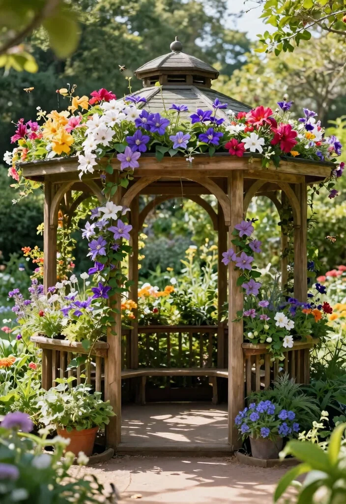 8 Classic Octagon Gazebo Ideas Backyard Lovers Want 25 8 Classic Octagon Gazebo Ideas Backyard Lovers Want 5. Flower Embedded Gazebo 0