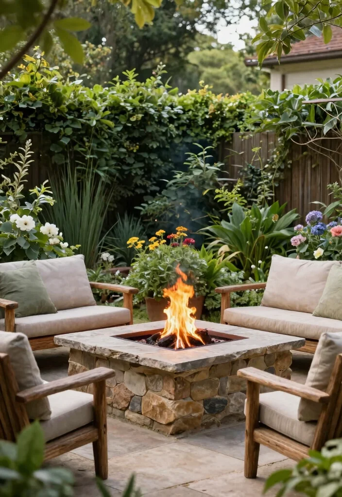 8 Contemporary Square Fire Pit Ideas Backyard Lovers Will Obsess Over 7. Square Fire Pit Surrounded by Nature 0