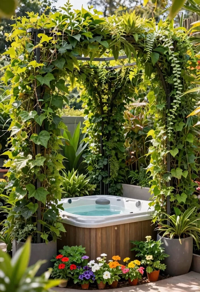 8 Cool Hot Tub Shade Ideas to Protect Your Skin 5. Living Shade Structures 0