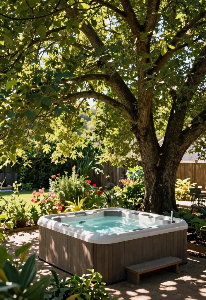 8 Cool Hot Tub Shade Ideas to Protect Your Skin 7. Shade Trees 0