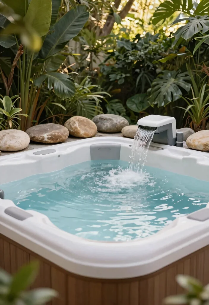 8 Creative Blow Up Hot Tub Surround Ideas DIY Focus 7. Water Feature Enhancement 0