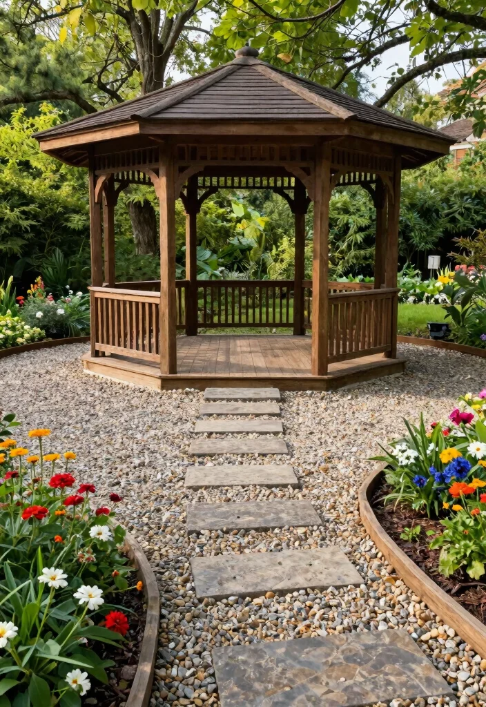 8 Durable Gazebo Platform Ideas from Wood to Stone 4. Gravel Bases A Rustic and Drain Friendly Option 0