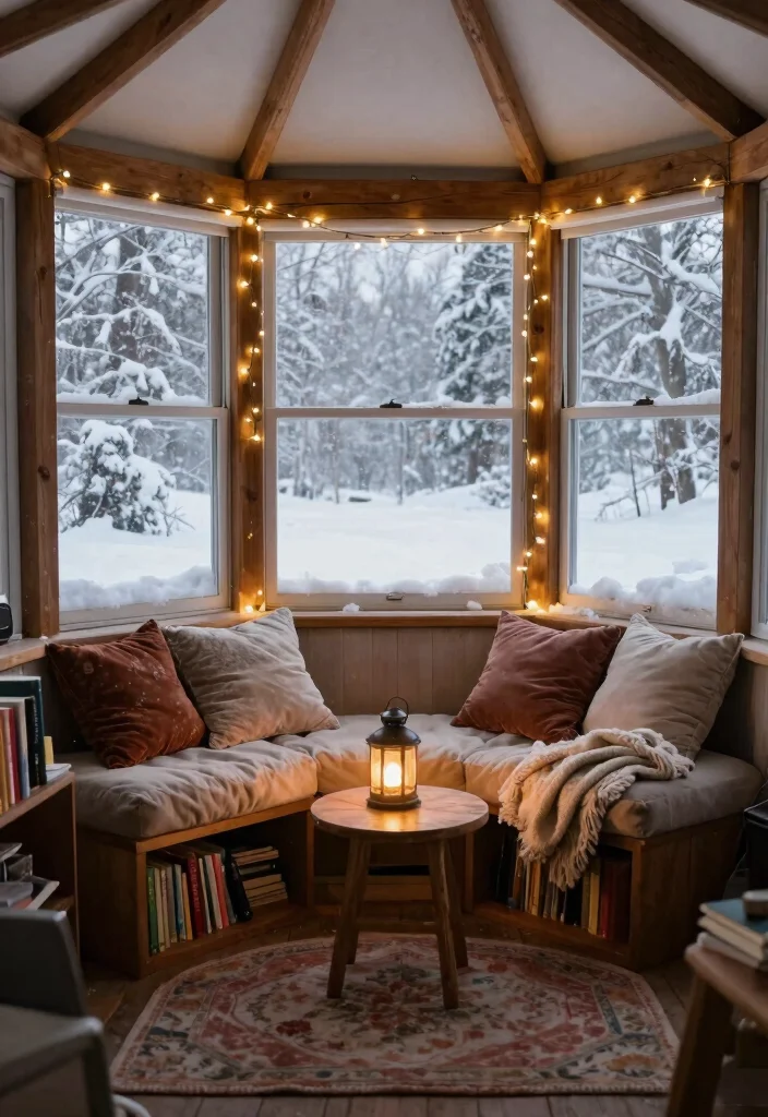 8 Private Closed In Gazebo Ideas for Winter Use 12 8 Private Closed In Gazebo Ideas for Winter Use 2. Cozy Winter Reading Nook 0