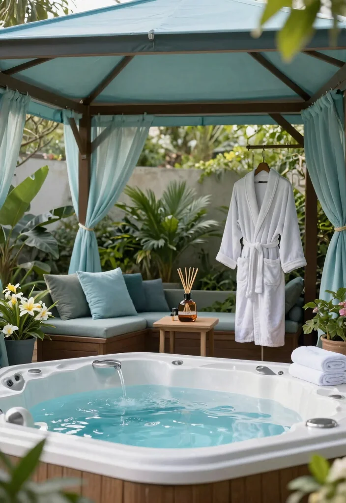 8 Relaxing Spa Gazebo Ideas to House Your Hot Tub 8. Spa Like Serenity 0