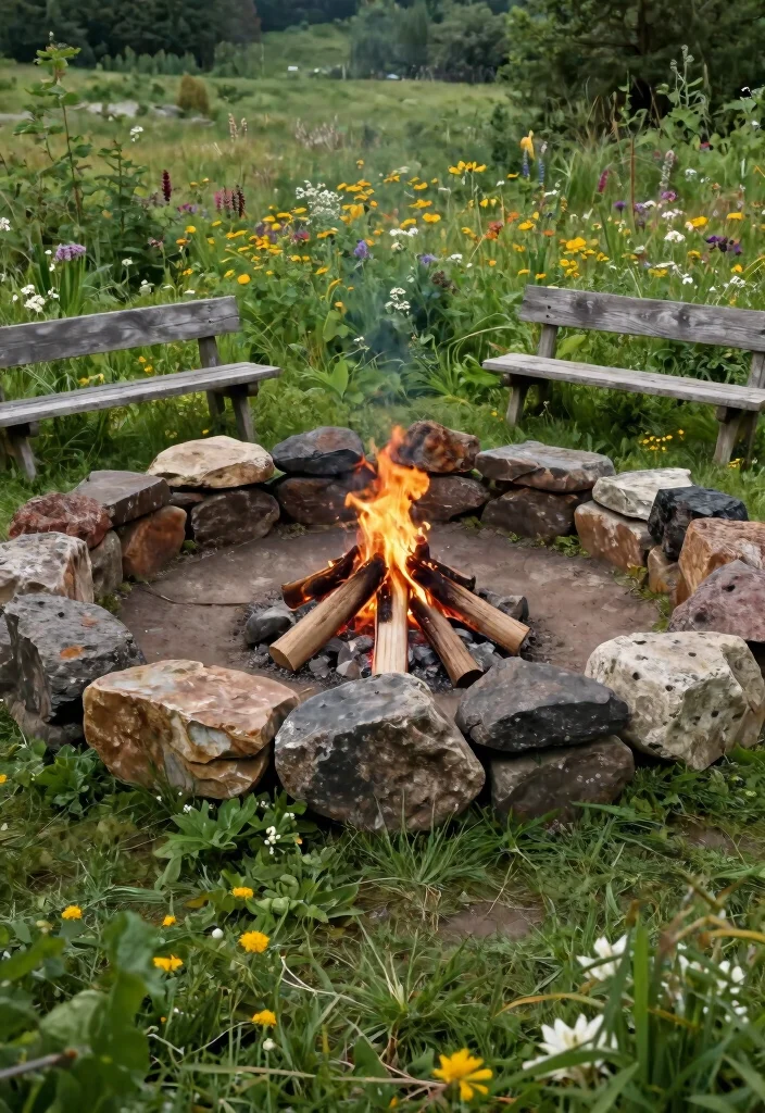 8 Rustic Rock Fire Pit Concepts for a Mountain Home Vibe 1. The Classic Stone Circle 0