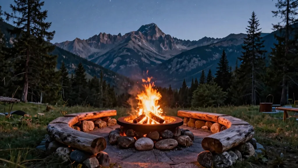 8 Rustic Rock Fire Pit Concepts for a Mountain Home Vibe
