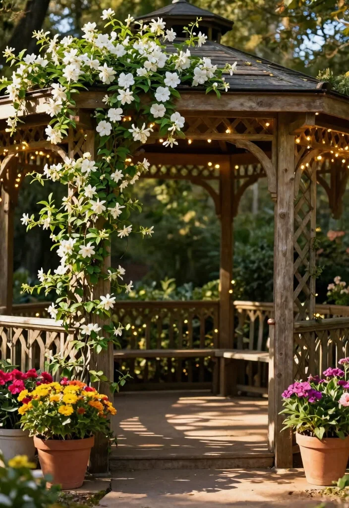 8 Stylish Gazebo Side Panel Ideas for Sun & Privacy 1 8 Stylish Gazebo Side Panel Ideas for Sun Privacy 1. Lattice Panels for a Rustic Touch 0