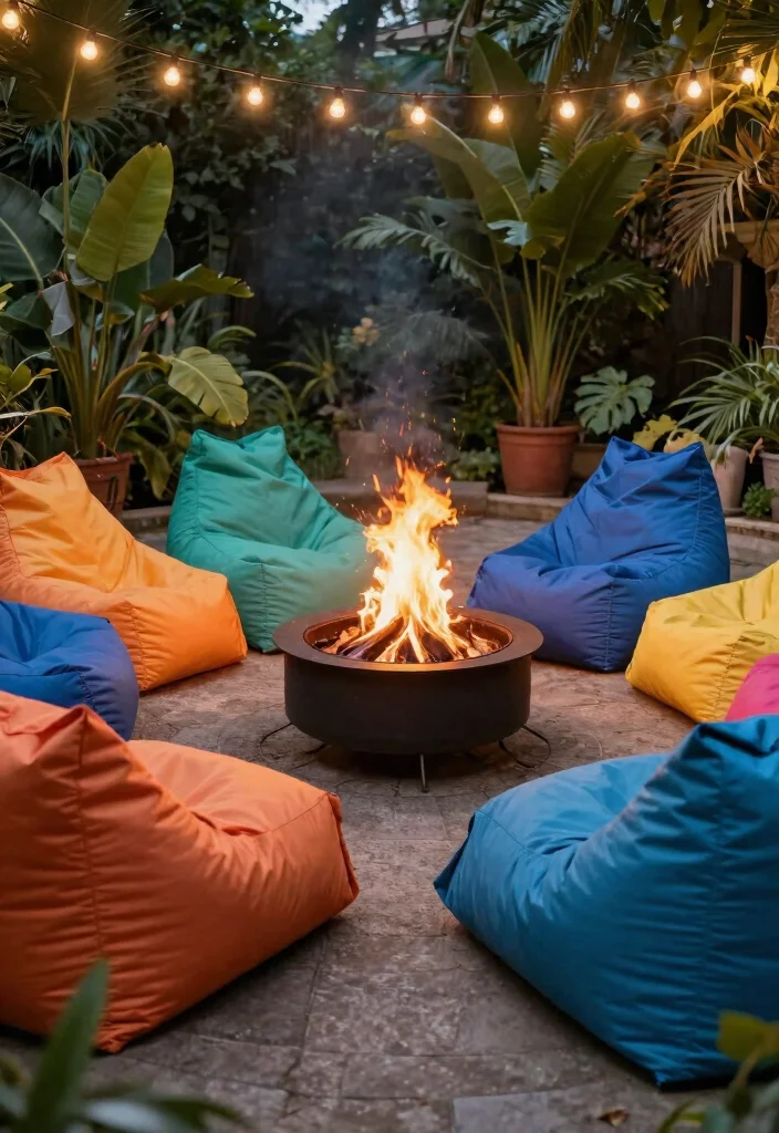 8 Trendy Fire Pit Chair Ideas for Maximum Relaxation 7. Cozy Bean Bag Chairs 0