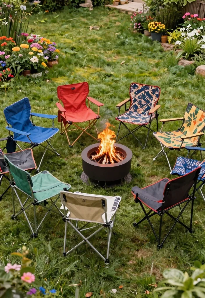 8 Trendy Fire Pit Chair Ideas for Maximum Relaxation 8. Foldable Camping Chairs 0