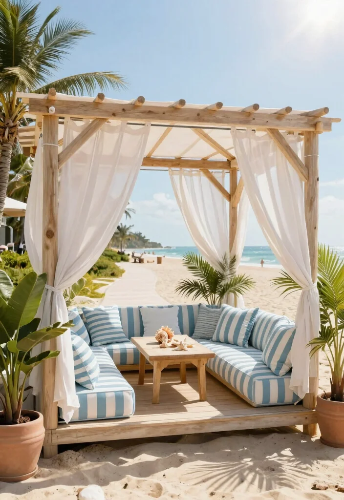 8 Welcoming Front Porch Gazebo Ideas for Curb Appeal 4. Coastal Chic Gazebo 0