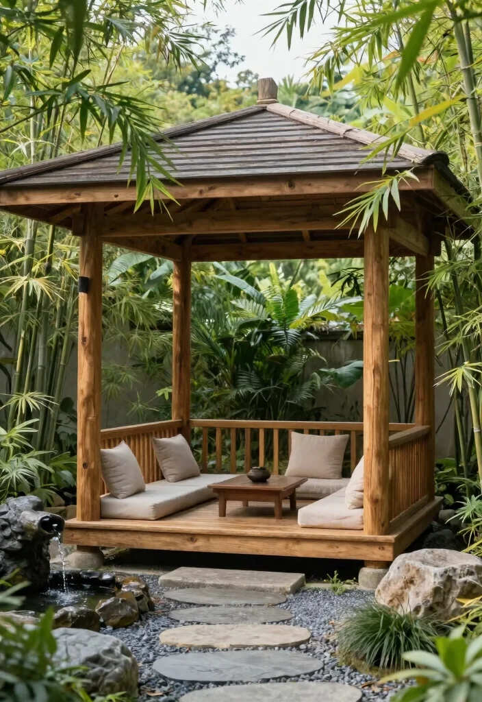 8 Welcoming Front Porch Gazebo Ideas for Curb Appeal 7. Zen Inspired Gazebo 0