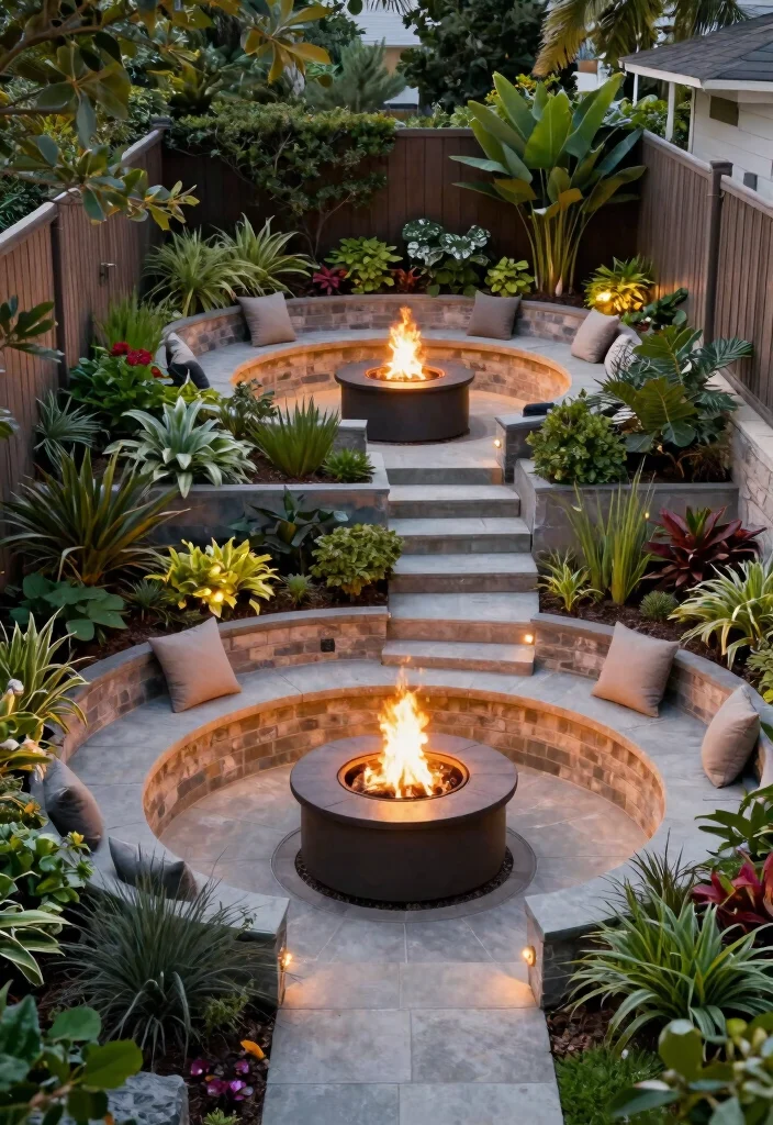 8 Wild Bon Fire Pit Ideas for Huge Backyard Parties 5. Multi Level Fire Pit Design 0