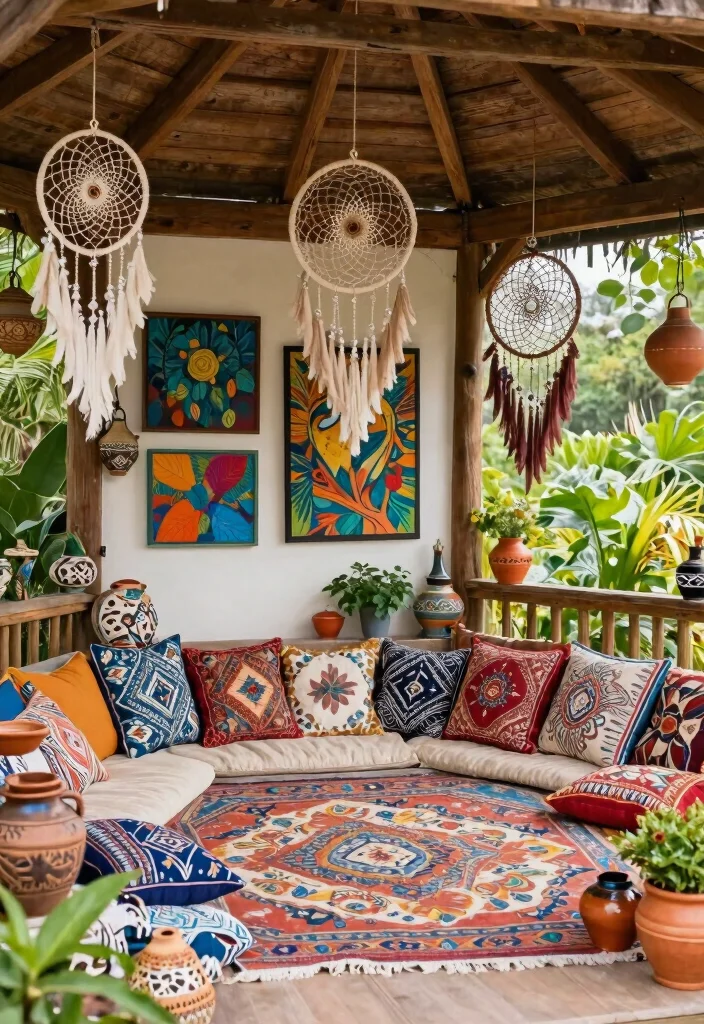 9 Chic Boho Gazebo Ideas for a Relaxed Zen Vibe 7. Unique Bohemian Decor 0
