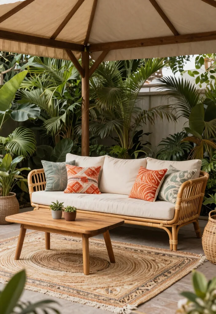 9 Chic Boho Gazebo Ideas for a Relaxed Zen Vibe 8. Chic Outdoor Furniture 0