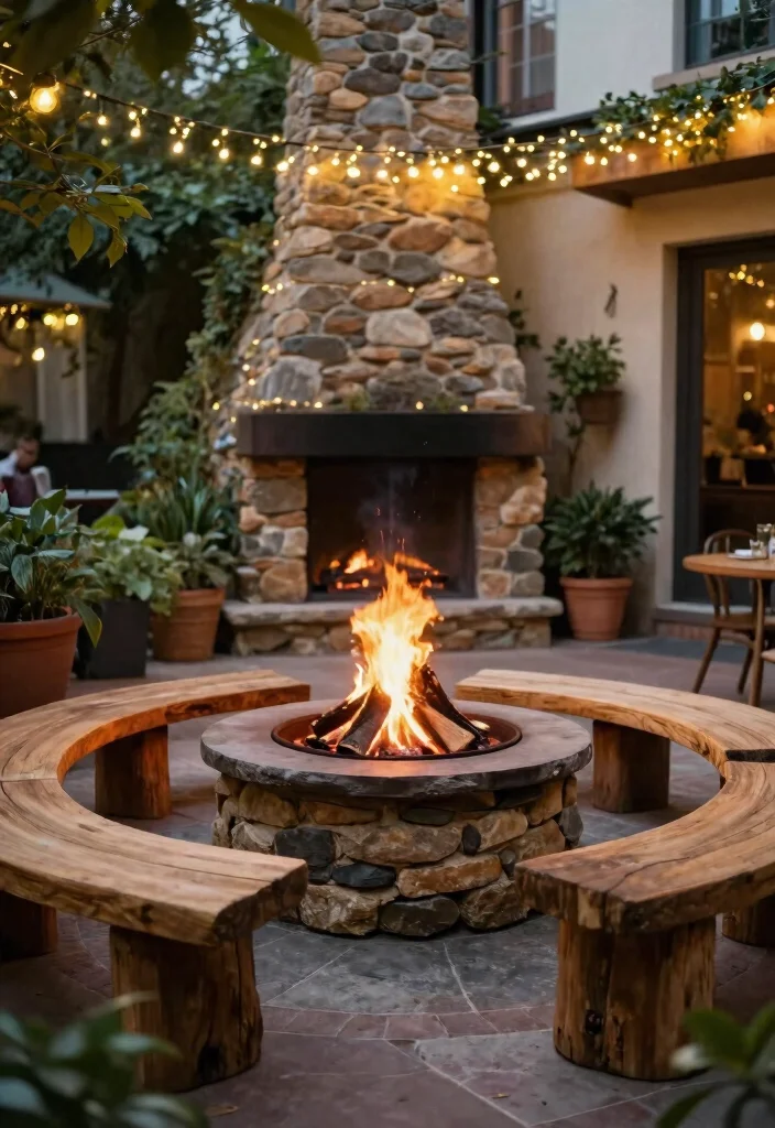 9 Chic Patio Fire Pit Ideas to Create a Warm Gathering Spot 4. Rustic Stone Fire Pit 0