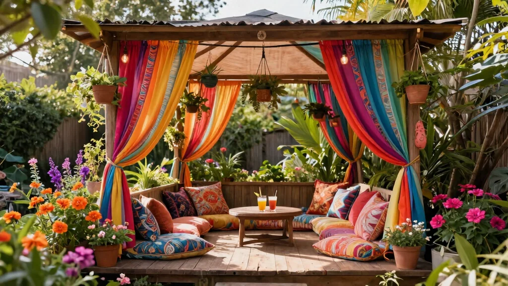 9 Colorful Bohemian Gazebo Ideas for Artistic Backyards