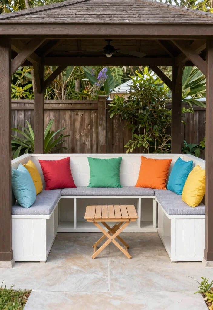 9 Cozy 10x10 Gazebo Decorating Ideas for Small Yards 5. Functional Furniture for Small Spaces 0