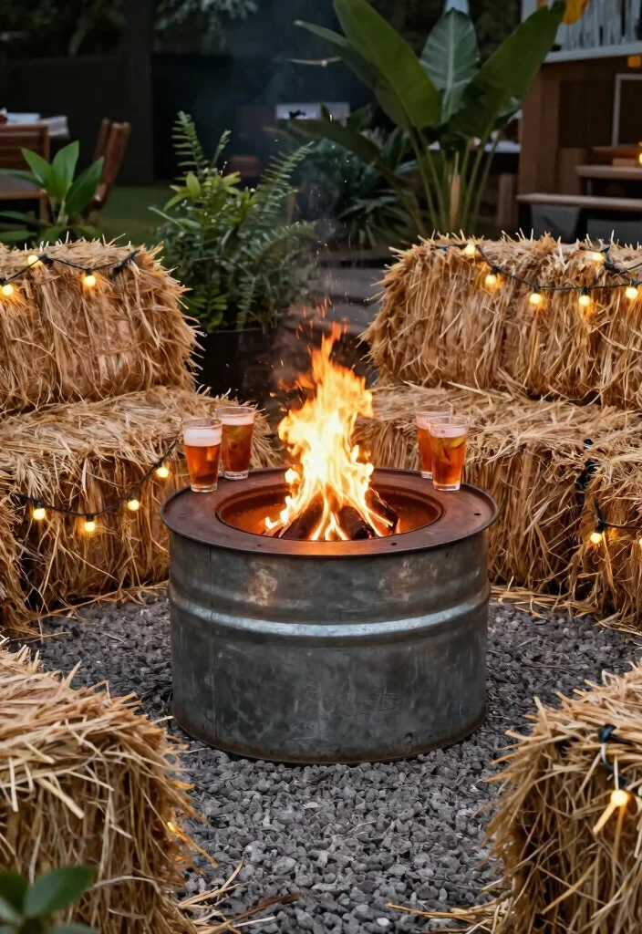 9 Cozy Country Fire Pit Ideas for a Farmhouse Backyard 7. DIY Barrel Fire Pit 0
