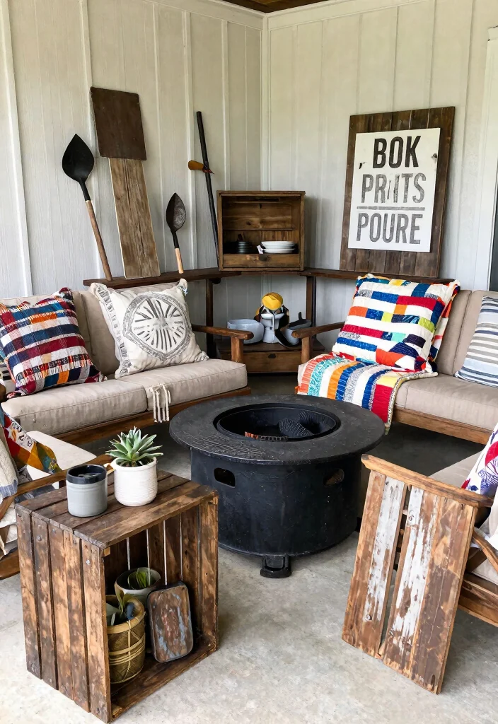 9 Cozy Country Fire Pit Ideas for a Farmhouse Backyard 9. Farm Themed Accessories 0