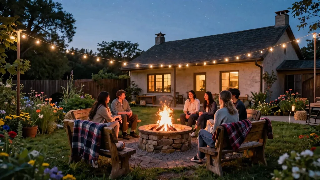 9 Cozy Country Fire Pit Ideas for a Farmhouse Backyard