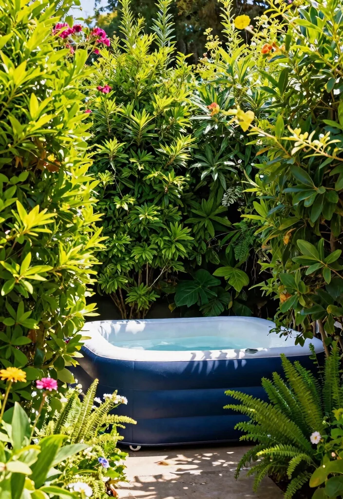 9 Effective Inflatable Hot Tub Privacy Ideas No Neighbors 1. Lush Greenery The Natural Privacy Screen 0