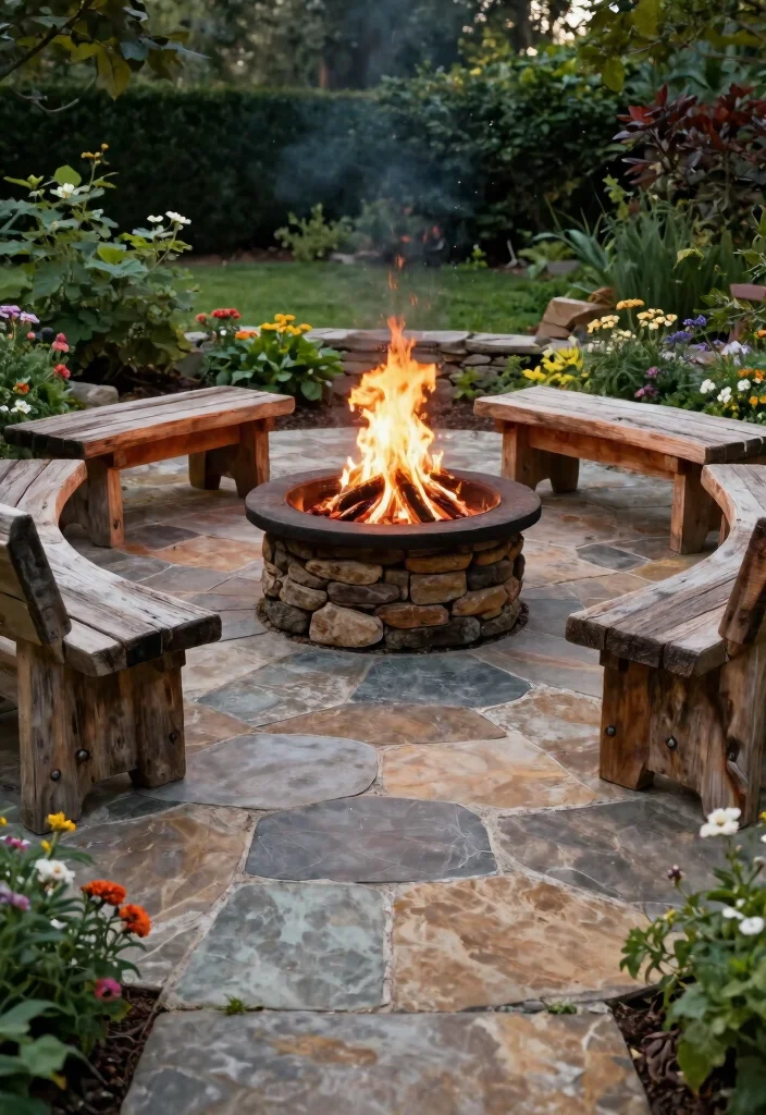 9 Elegant Fire Pit Concepts: Backyard Paver Patterns to Try 3 9 Elegant Fire Pit Concepts Backyard Paver Patterns to Try 3. Rustic Stone Outlook Pavers 0